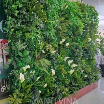 Thi công tường cây giả tại thái nguyên cho Công Ty Bất Động Sản Indochine